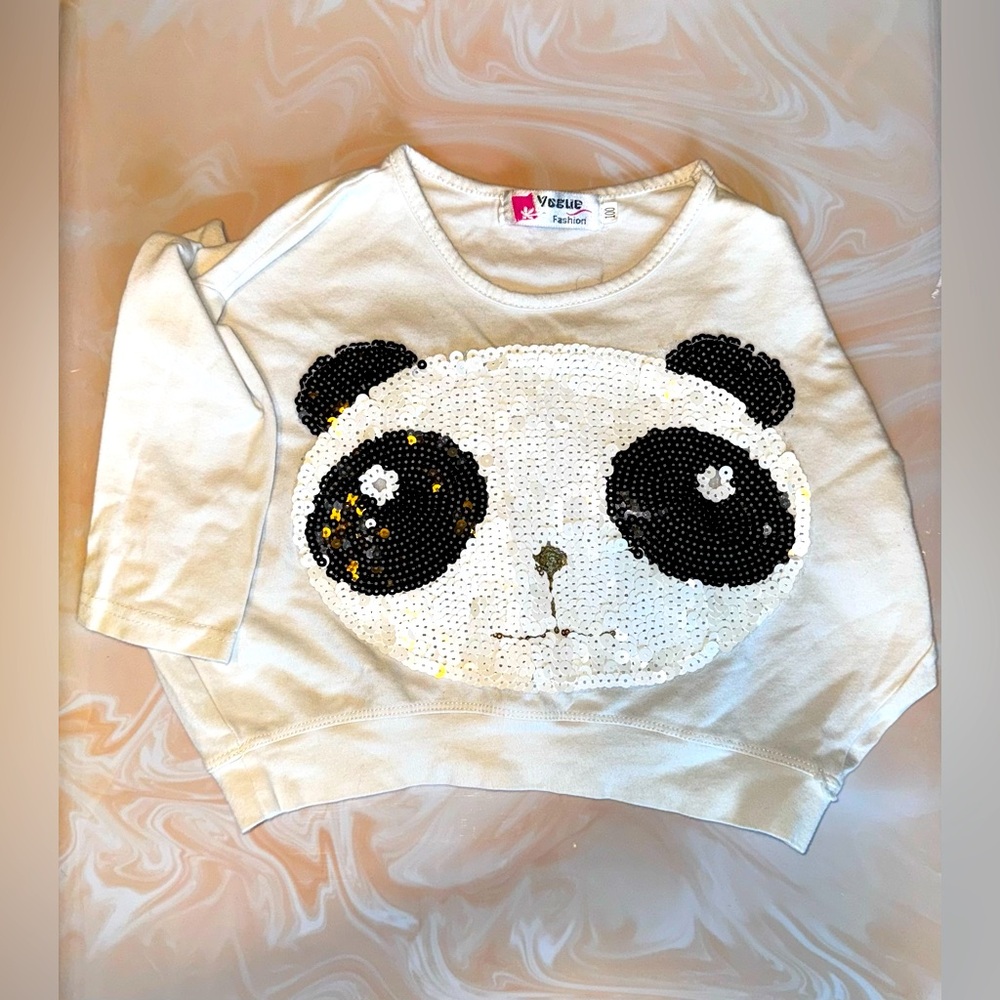 Panda long sleeve crewneck shirt